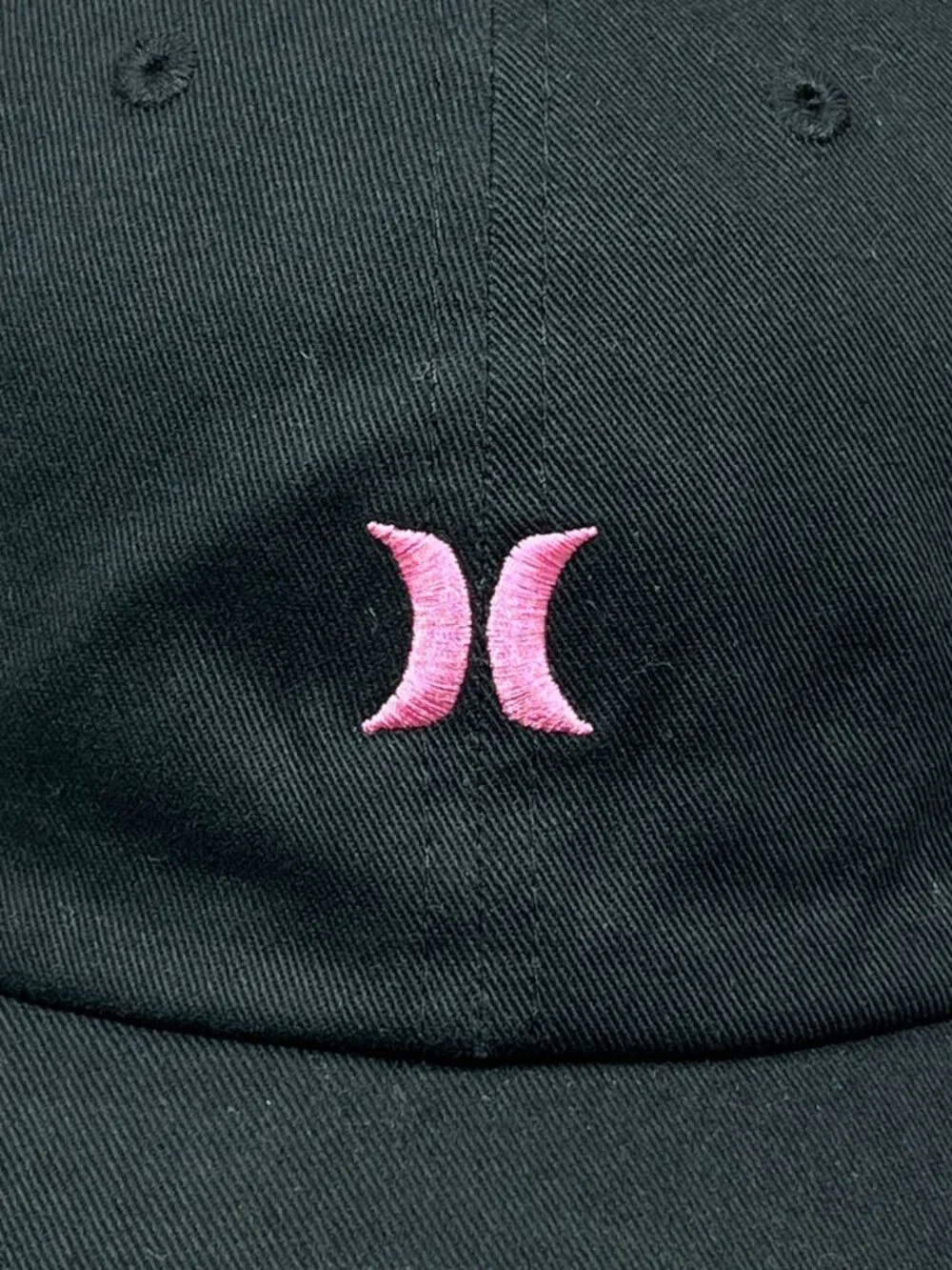 Hurley Womens Mom Hat Baseball Black Pink Adjustable Snapback Relaxed Dad Cap